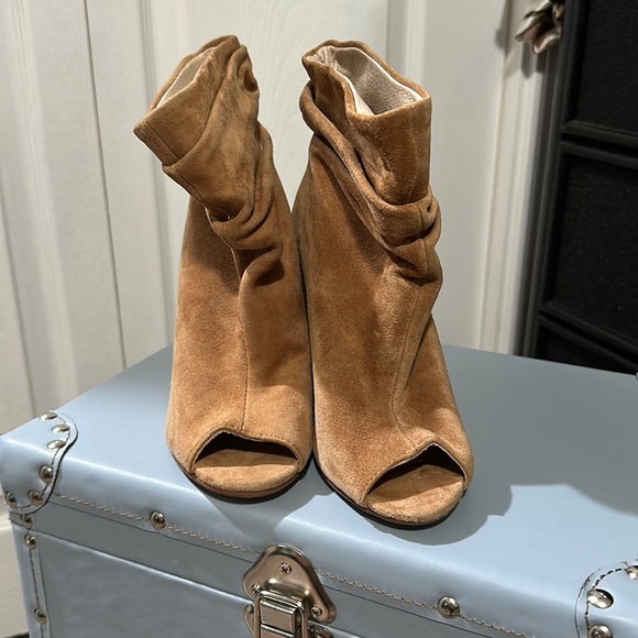Chinese Laundry Kristin Cavallari Laurel Suede Peep Toe Booties - Picture 5 of 12